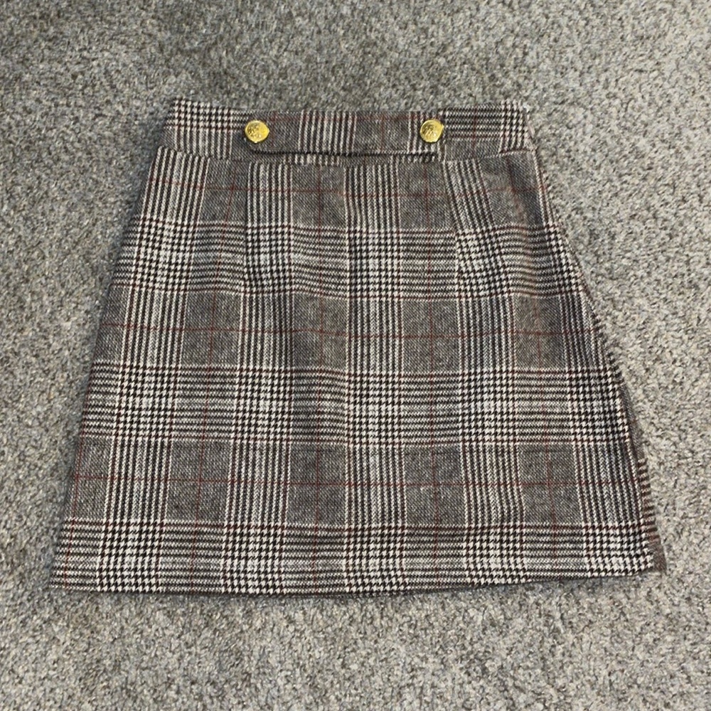 Plaid like mini skirt